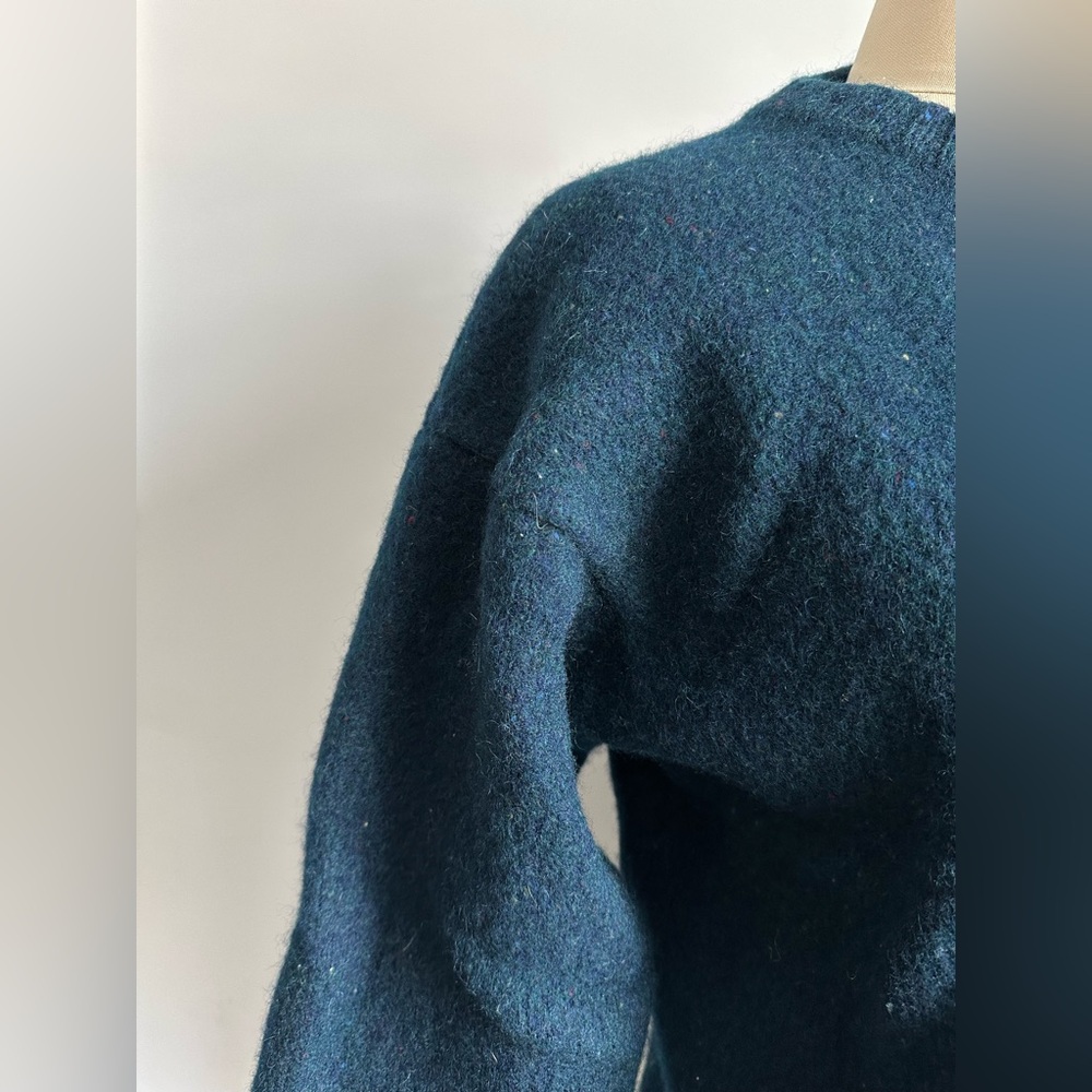 Eddie Bauer vintage wool sweater blue navy crew neck - Picture 6 of 9